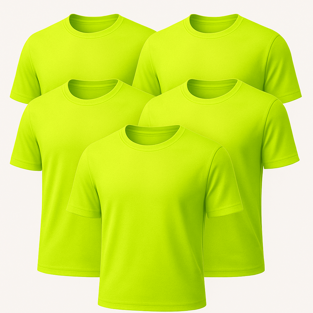 Heavy Cotton Multi-Pack Safety Green & Safety Orange Short Sleeve T-Shirt